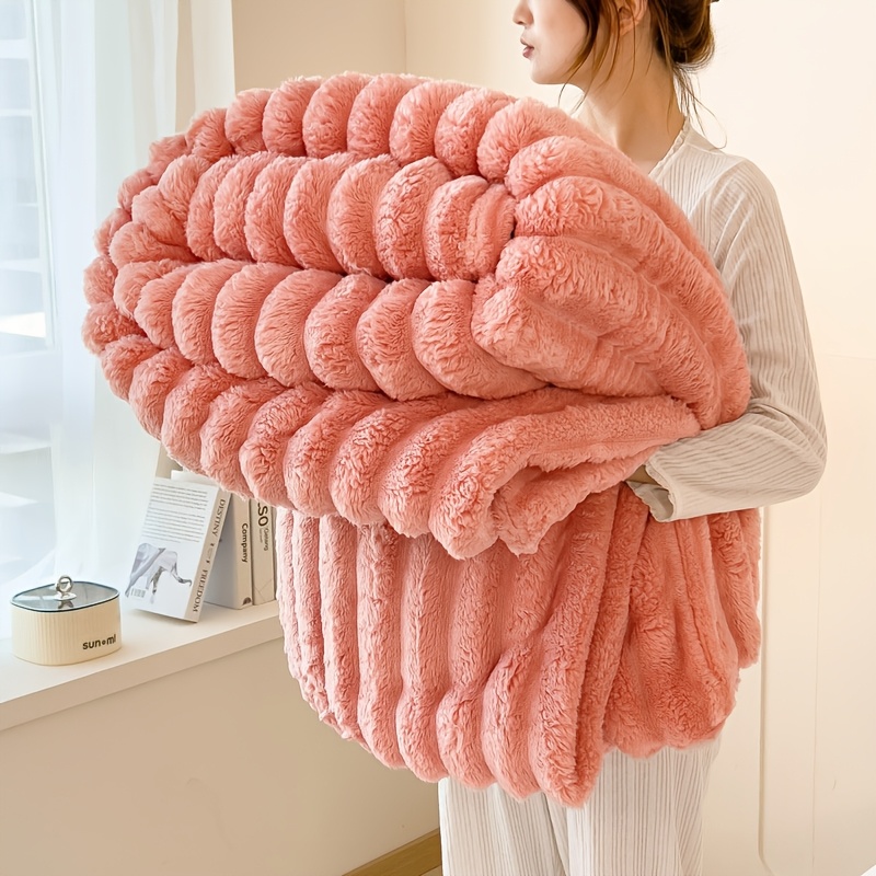 Cozy Plush Fluffy Winter Blanket for Indoor and Outdoor Use