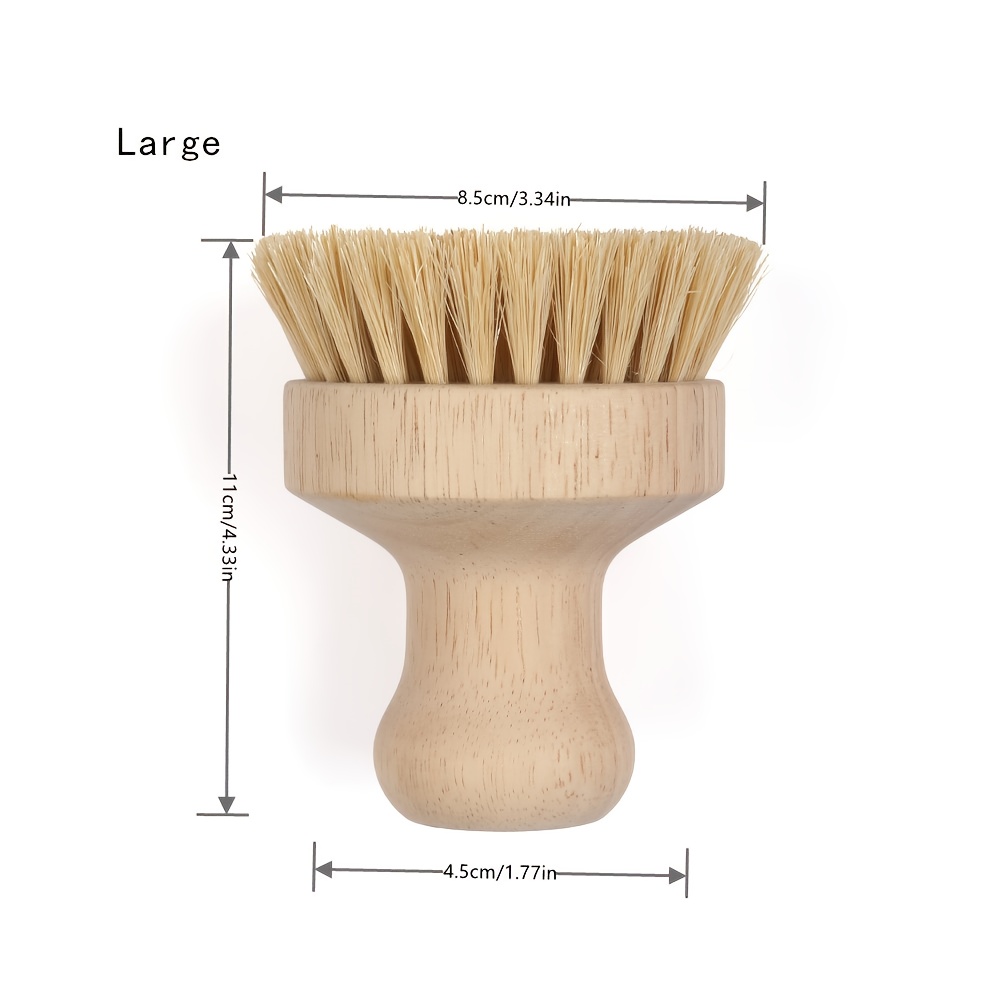TEMU Grande brosse de vaisselle pour le nettoyage de , mini brosse à récurer ronde adaptée aux plaques de cuisson, à la vaisselle, aux légumes, aux