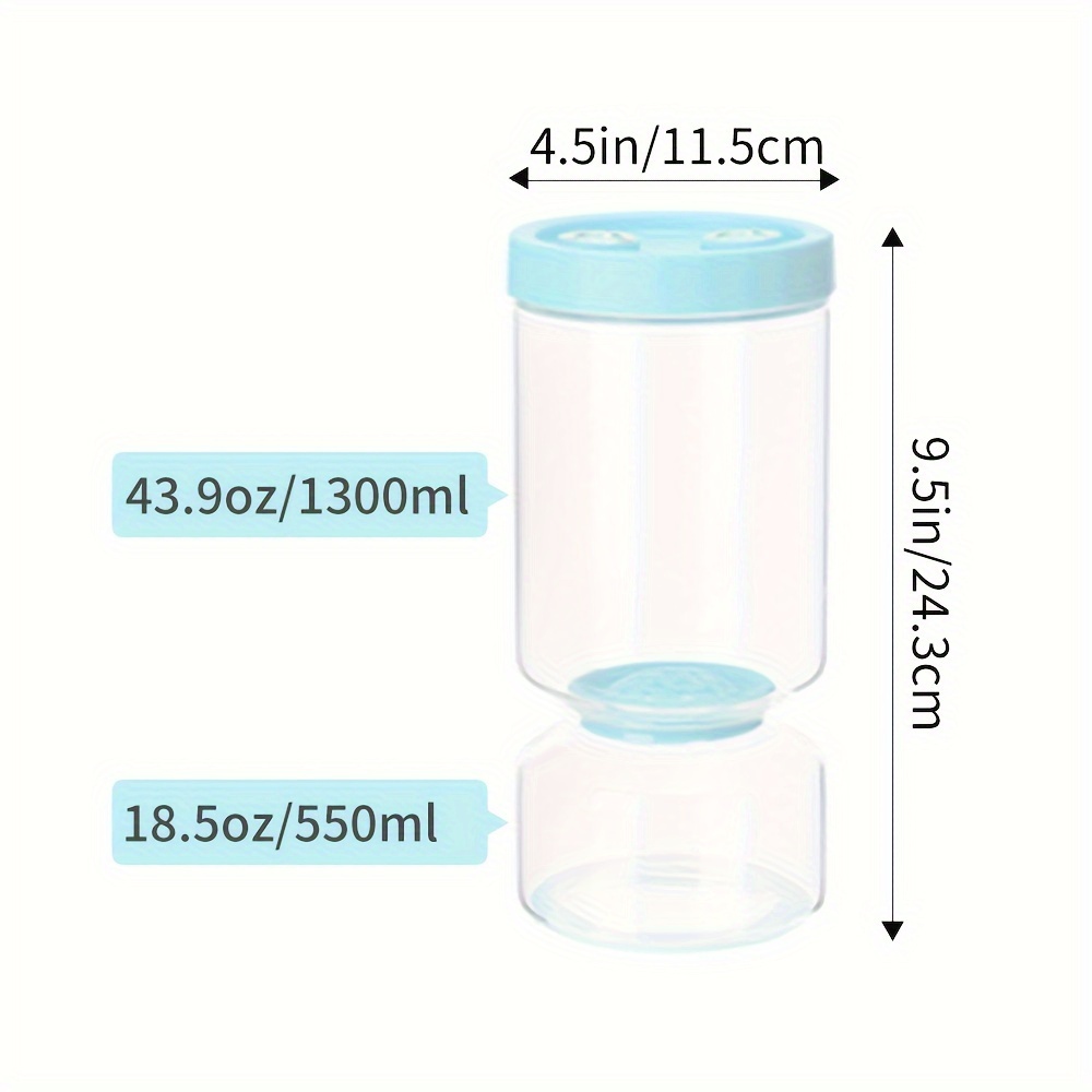 TEMU Pickle Jar With Strainer Flip, 49oz, 62.5oz And74oz Pickle Container Hourglass Borosilicate Jar For Separator, Non-slip Leakproof Jar For Pickles, Refrigerator Dishwasher Safe