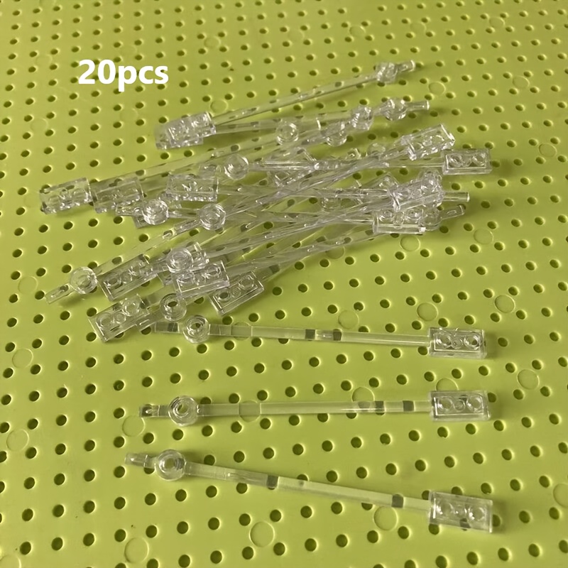 Image of 20pcs Moc Block Doll Bracket, Compatible With , 99784, Supporting Pole 1x12 With 1x2 Lath Lamp Post, 42445, Telephone Poles, Science And Technology Education Building Blocks, Parts, , Toys.