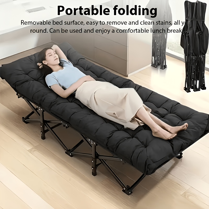 Portable Office Folding Bed - Heavy-duty , Multi-use For Home, Office & Outdoor, Perfect For & Relaxation - Compact, Modern & Durable