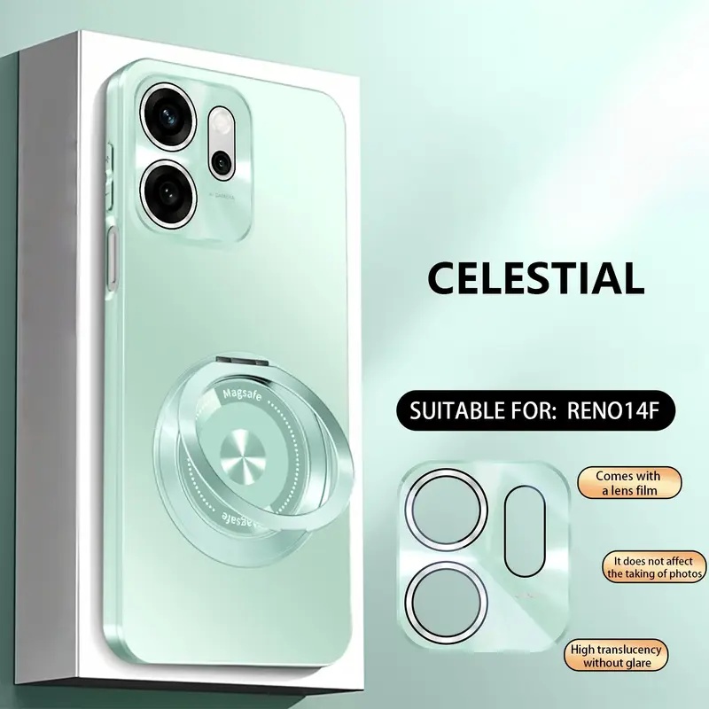 TEMU para Teléfono - Una Nueva Elegante y Multifuncional con Soporte Giratorio de 360° para OPPO Reno 14F, con Antideslizantes y Resistente a