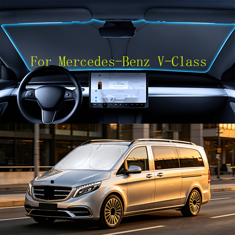 For Mercedes-benz 2009-2026 Sun Protection Front Windscreen Inside Windscreen Parasol Sun Visor Cooling Uv Protection Reflective, Interior Cover