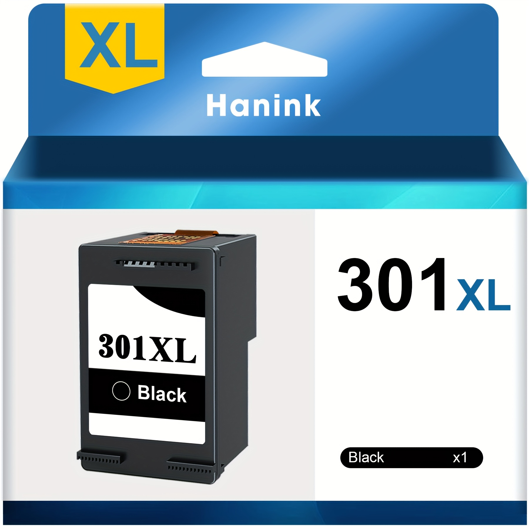 Image of High- 301xl Black Printer Cartridge, Remanufactured Ink Cartridge For 4500, 2540, 4630 & More - High-quality, Reliable Performance, Replacement