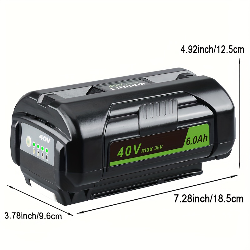 40v Ryobi Battery Ryobi Lithium 40v Battery Op4026 Compatible For Ryobi 40v Battery 6.0Ah 2Pcs OP4060 OP401 Charger Combo High Capacity Strong Power For Ryobi 40v Battery And Charger Lawn Mowers Leaf