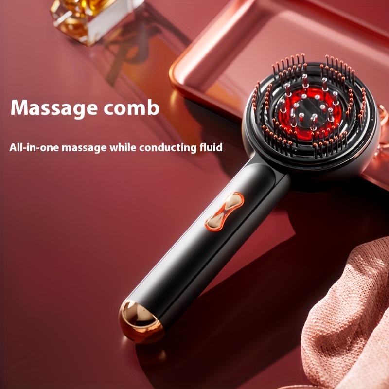   Scalp Massage Comb That     Via USB, Designed for Head Massages And Through Vibrations, This Multifunctional Tool Serves   As a Hair Comb And a Massage Device, Featuring Multiple Adjustment Levels, Making It a Great Gift for Holidays