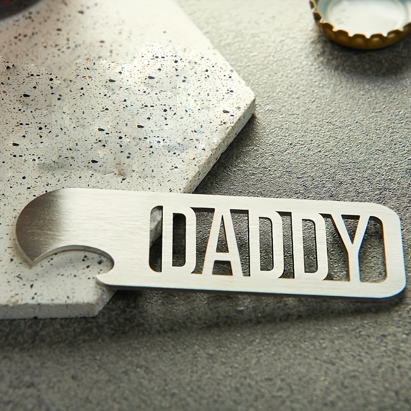 A Custom Personalized Stainless Steel Bottle Opener - Custom Lettering, Hollow Letter Design, Durable And Rust-proof, Father's Day, Christmas, Halloween, Thanksgiving Gifts For Men, Modern Fine Crafts