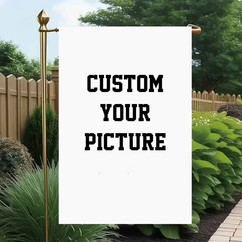 TEMU Custom Garden Flags, Personalized Single-sided Printing, Suitable For Christmas, Anniversary, New Year And Other Festive Occasions. Ideal For ,