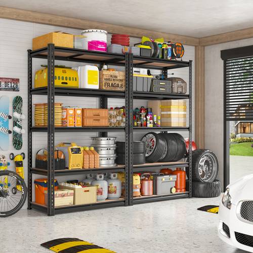 2000lbs capacity heavy duty adjustable 5 tier metal shelving unit freestanding garage shelves for basement 72 5 h x 35 55 w x 16 warehouse storage spacesaving design powdercoated storage rack utility shelves