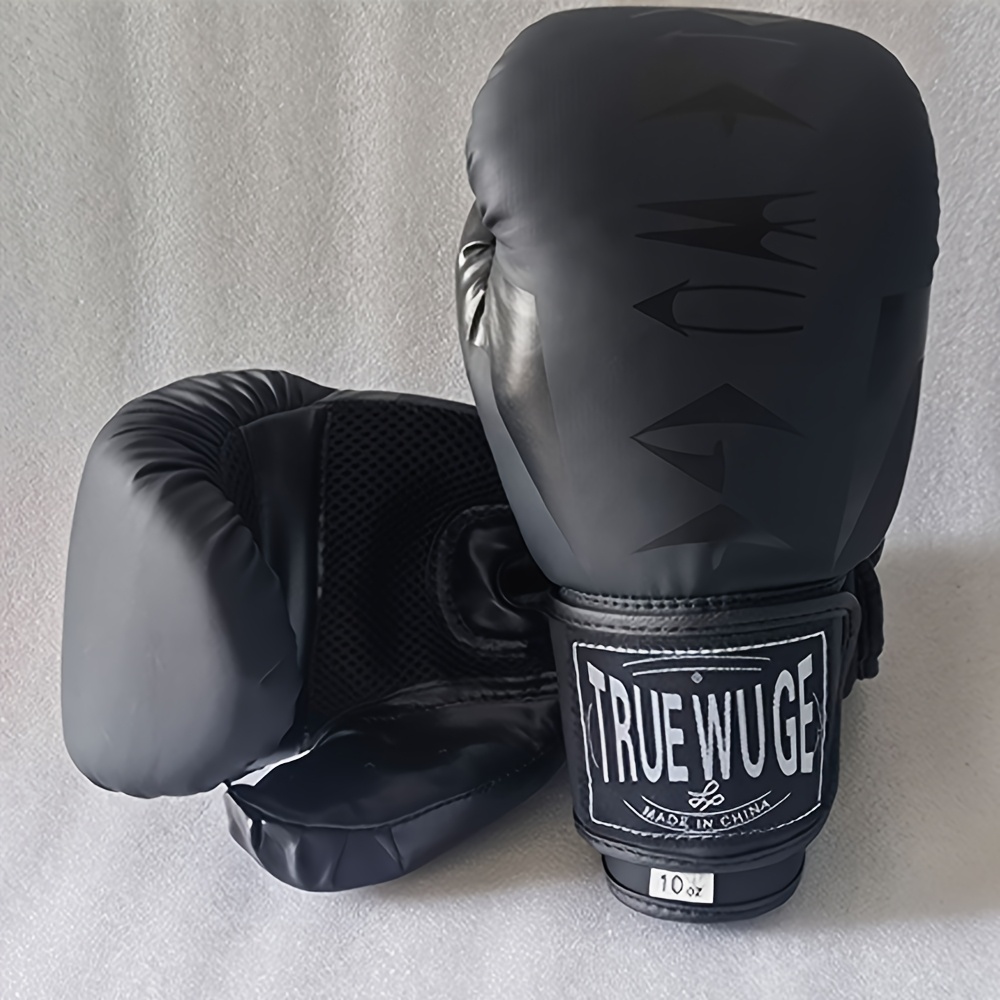 TEMU 1 Pair Boxing Training Gloves - Adjustable Hook-and- With Built-in Padding, Ideal For Beginners, Novices, And Professionals, Made From Premium