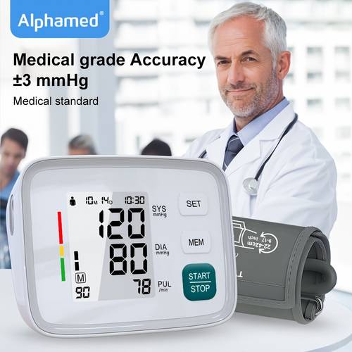home blood pressure monitor with an 8 7 17 inch blood pressure cuff large screen display 2 90 memory groups supports heart rate detection function automatic upper arm cuff pressure monitor battery not included