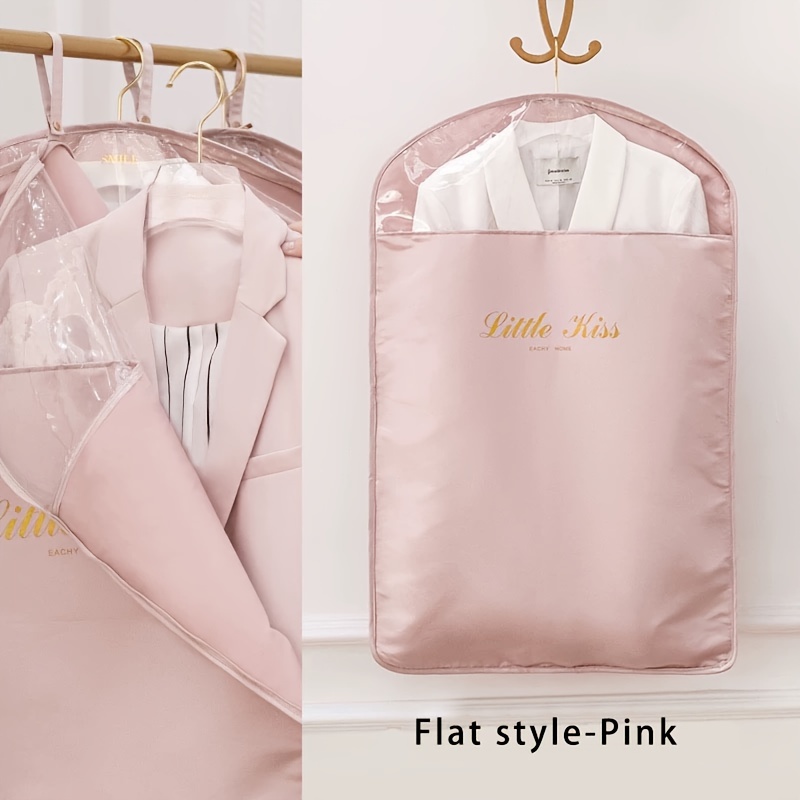 Breathable Dust Cover For Clothing, Suitable For Fur And Mink Coats, Home Storage Silk Fabric Hanging Garment Bag.