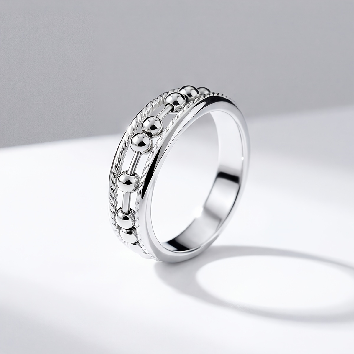 Women's Stylish Adjustable Bead Ring, Exquisite Design