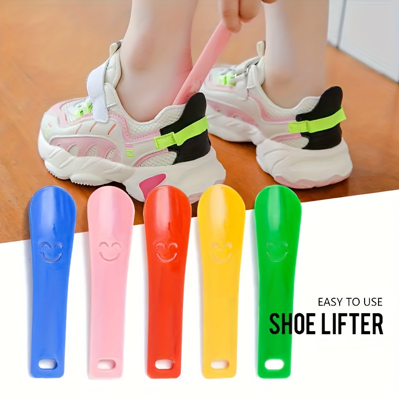 Image of 7pcs Small Long-handled Shoe Horns With Face - Mini Portable Shoe , Smiling Shoe Horns For,, For Home, Travel & Dressing Aid - /off (7pcs)