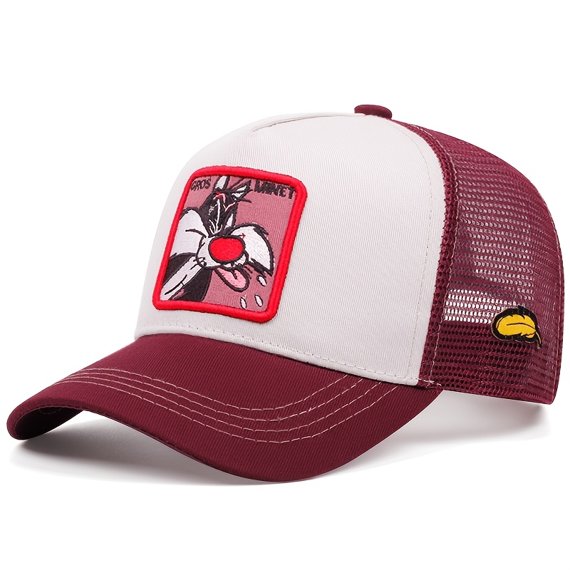 E-shop Looney GROS Baseballkappen mit Stickerei, Outdoor-Sportveranstaltungen für Damen und Herren, Gaze-Baseballkappen, süße Hip-Hop-Kappen