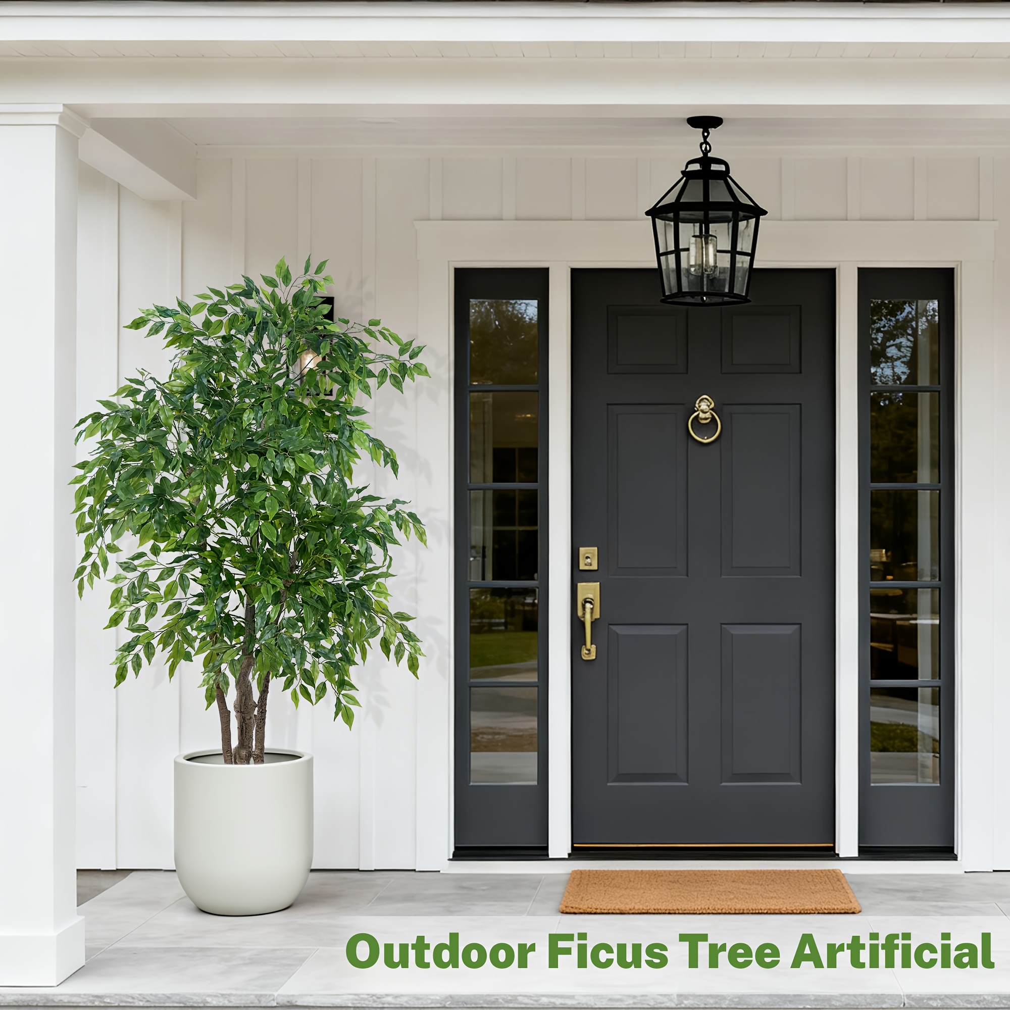 1.8m Kunstmatige Ficusboom met Witte Pot