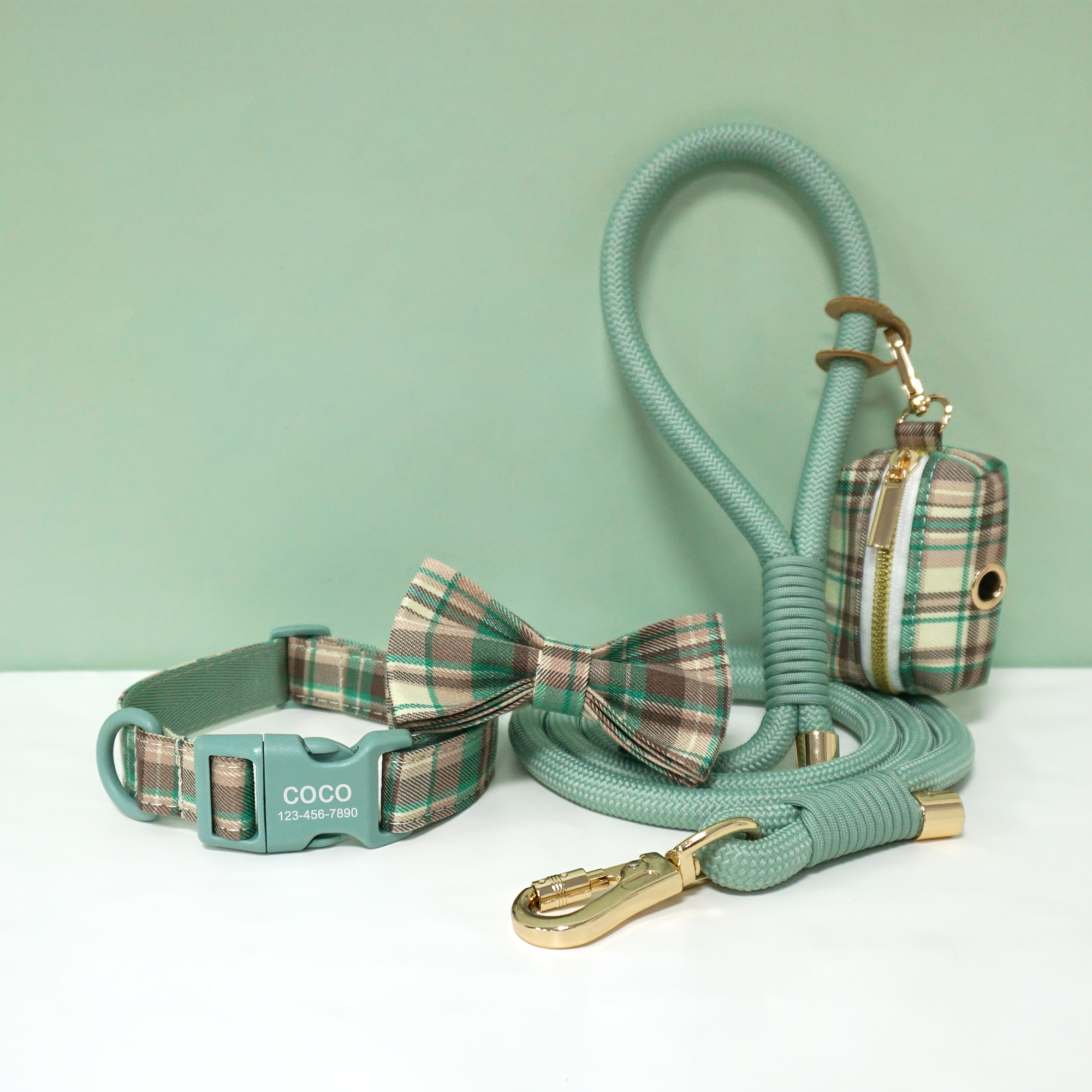 4pcs Cute Colorful Adjustable Pet Dog Collars with Bow Tie
