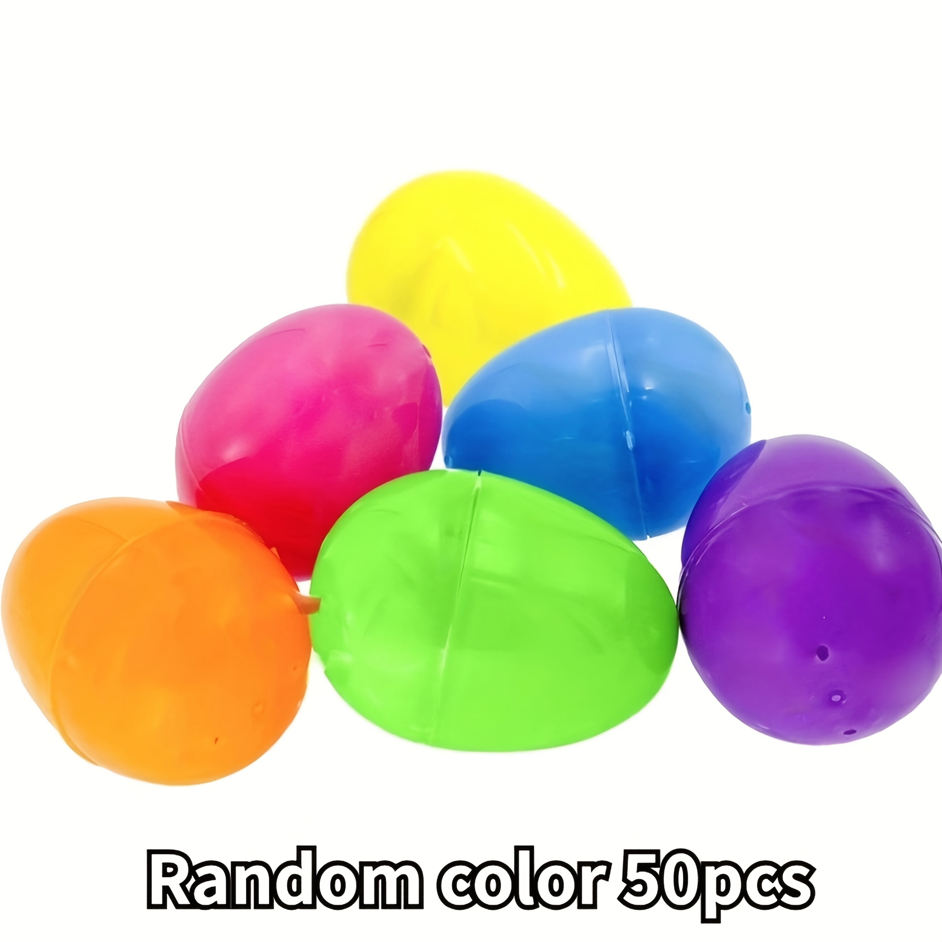 TEMU 50 Fillable Easter Eggs, Bright Plastic Easter Eggs, Loose Hinges, Perfect Easter Eggs, Surprise Eggs