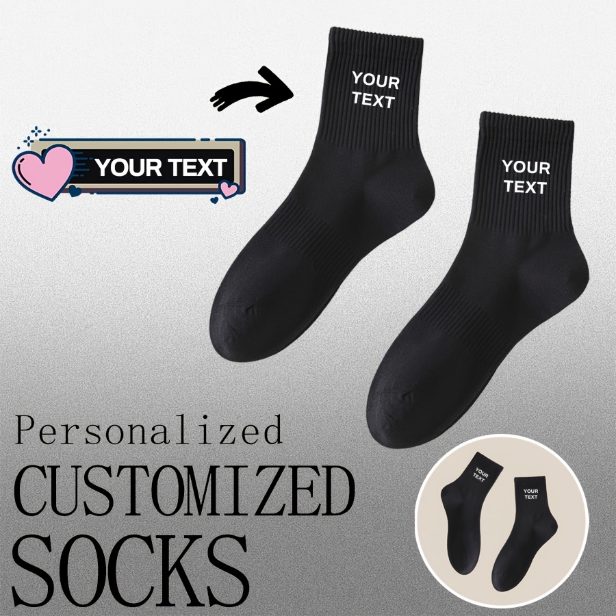 TEMU 1 di Calzini Personalizzati per | Calze Personalizzate a con Design di Testo Divertente, per San, Compleanni e Speciali, Calzini Romantici