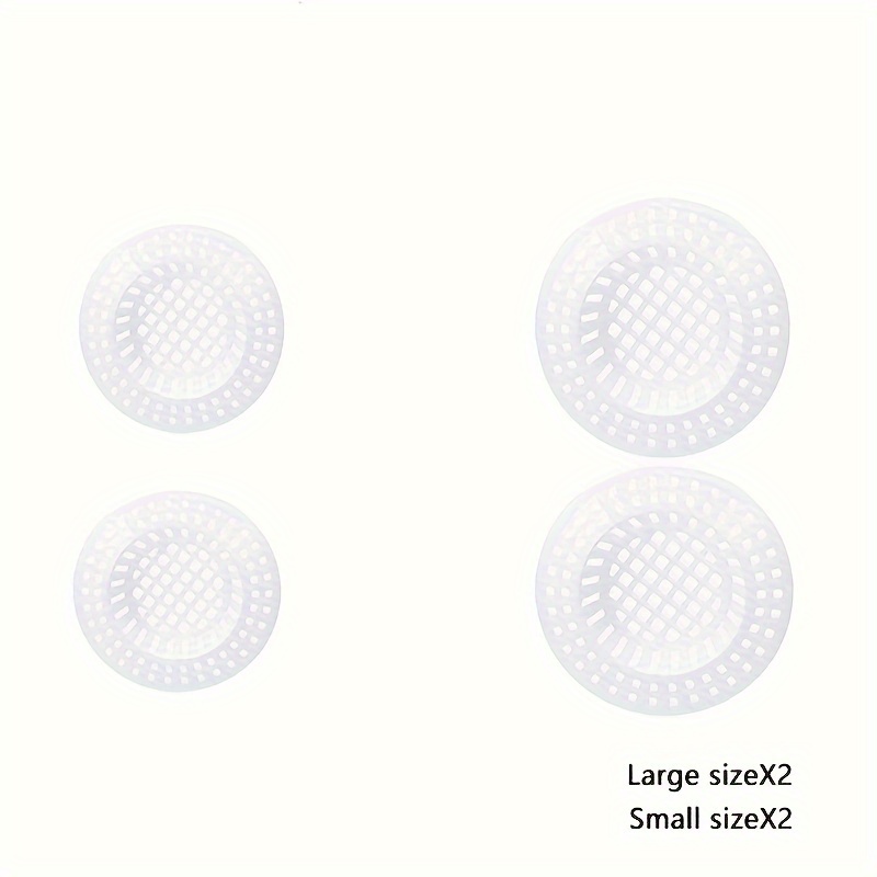 Image of 2pcs/4pcs Multi-specification Kitchen Sink Filter Net Plastic Anti-clogging Tool Vegetable Washing Basin Drainage Floor Drain Filter Dreg Net