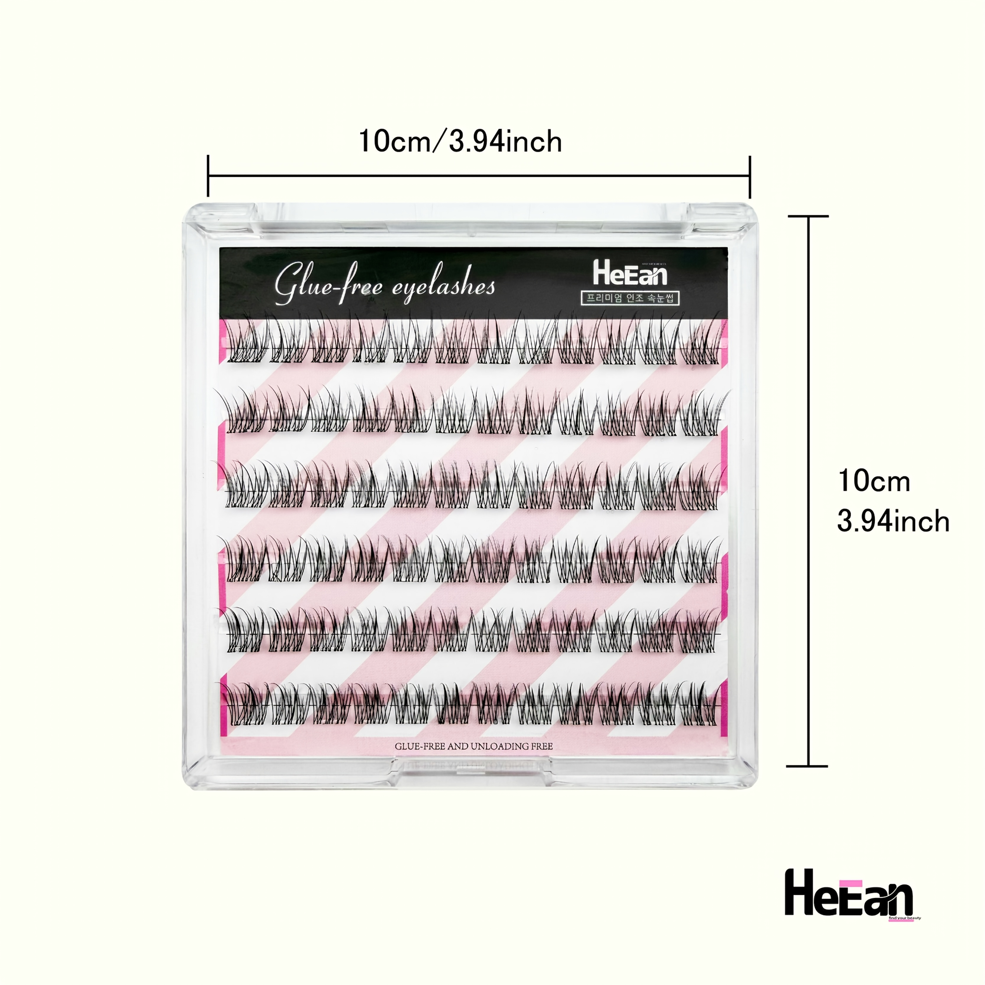 Natural Slender Long Upturned Clear Stem Segment Lashes