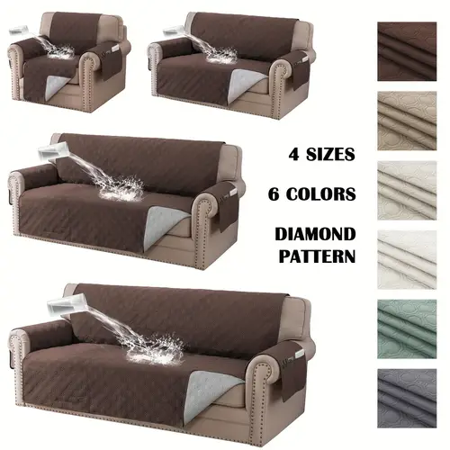 1pc 100 liquid resistant couch cover with pocket arm chair covers modern sofa slipcovers washable thick soft couch cover furniture protector for pets geometric pattern multiple sizes 1 4 seats
