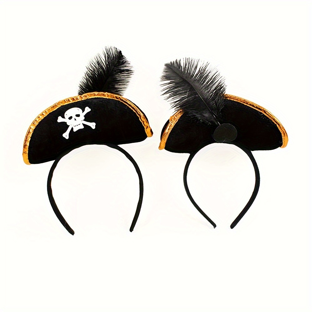 

corsair Chic" Pirate-themed Headband For Halloween - Polyester, No Batteries Required, Perfect For Parties & Events