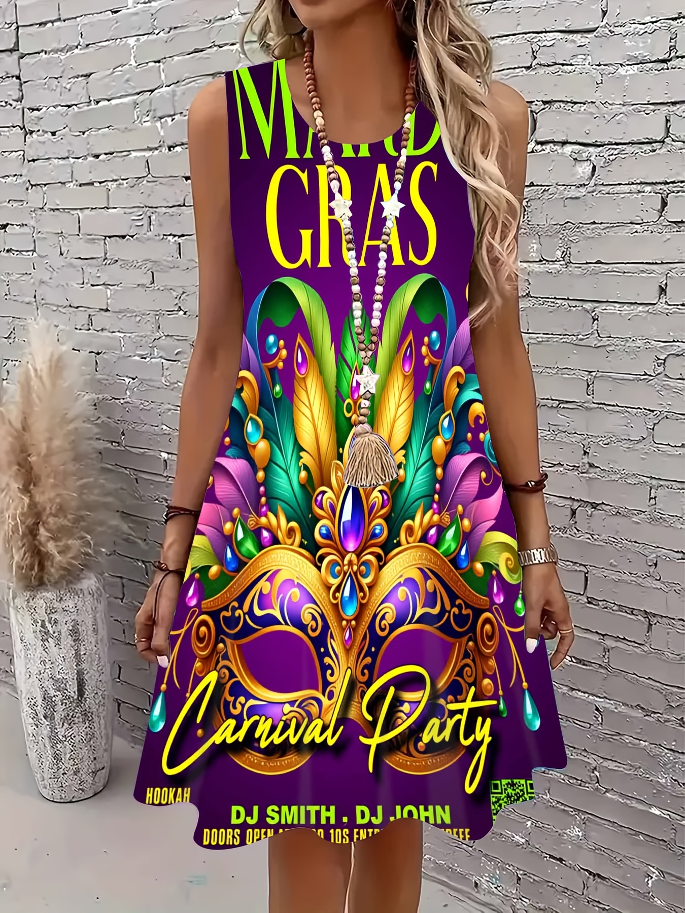 white christmas dresses Cami Romper - Mardi Gras Feather main image 0