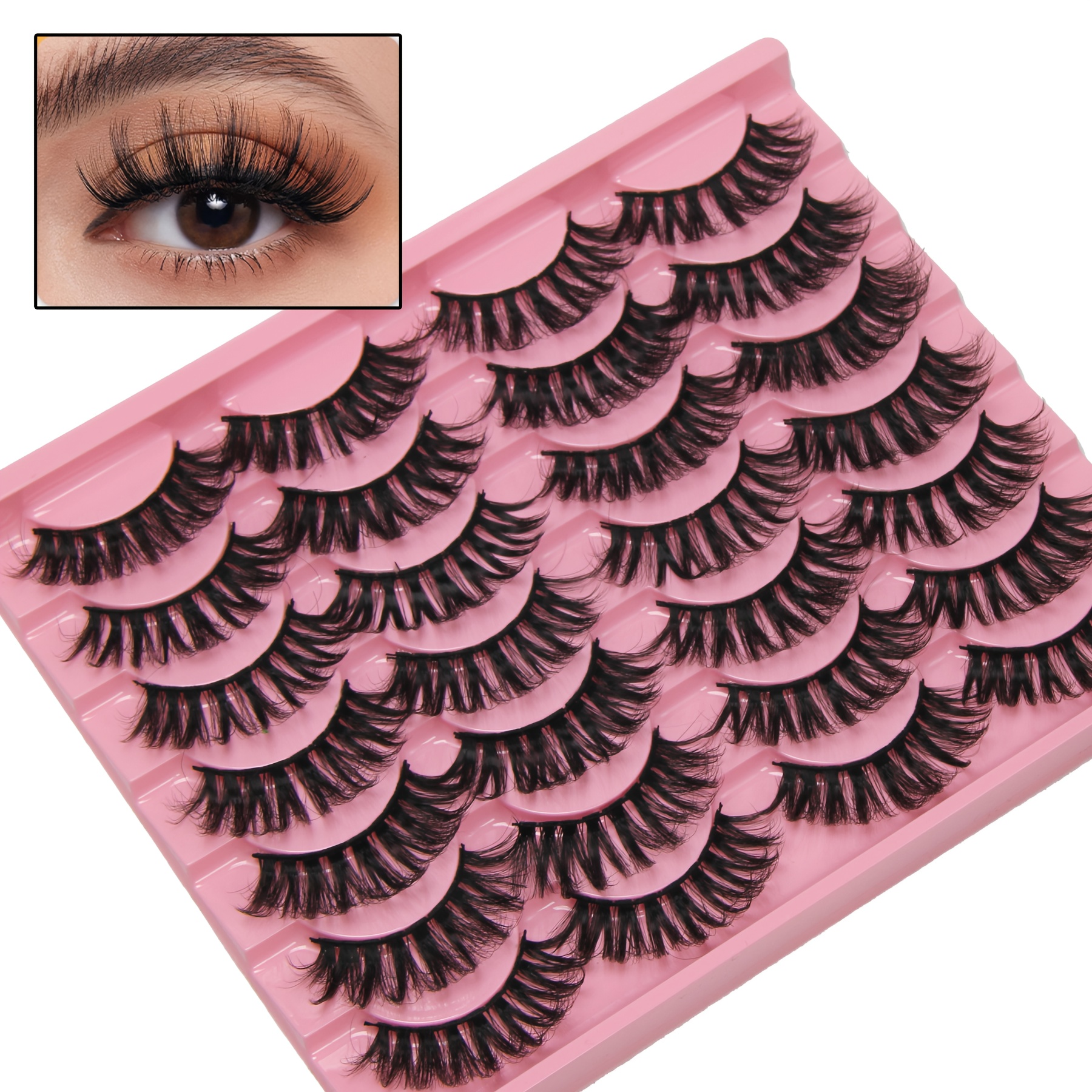 

3d Eyelashes, Fake , 14 Fluffy Long False , Form, -free