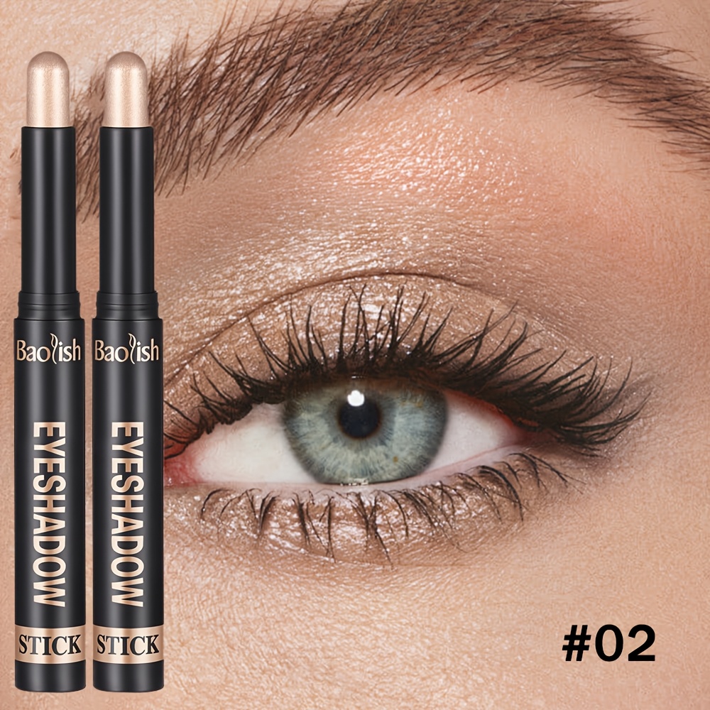 2pcs 12-colors Eyeshadow Sticks - Glitter & Matte , Long-lasting, Waterproof, , Easy Application - Ideal For Beginners & Pros, Perfect For Music Festivals