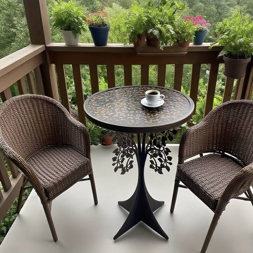 wrought table table living room sofa side table balcony coffee table small round discussion table