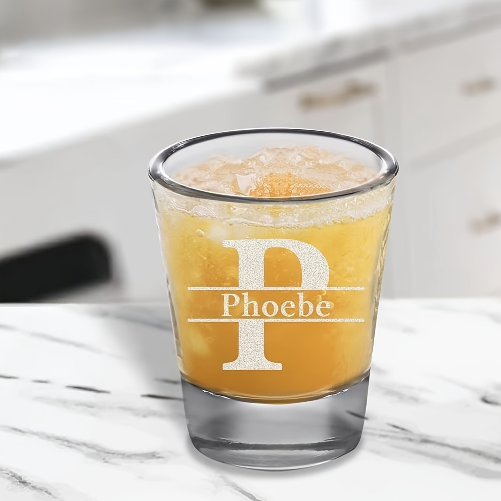 TEMU 1pc Custom Engraved Name Whiskey & Tequila Shot Glass | Ideal For Cocktails, Beverages, Gifts For Valentine's Day, Anniversaries, And Holiday