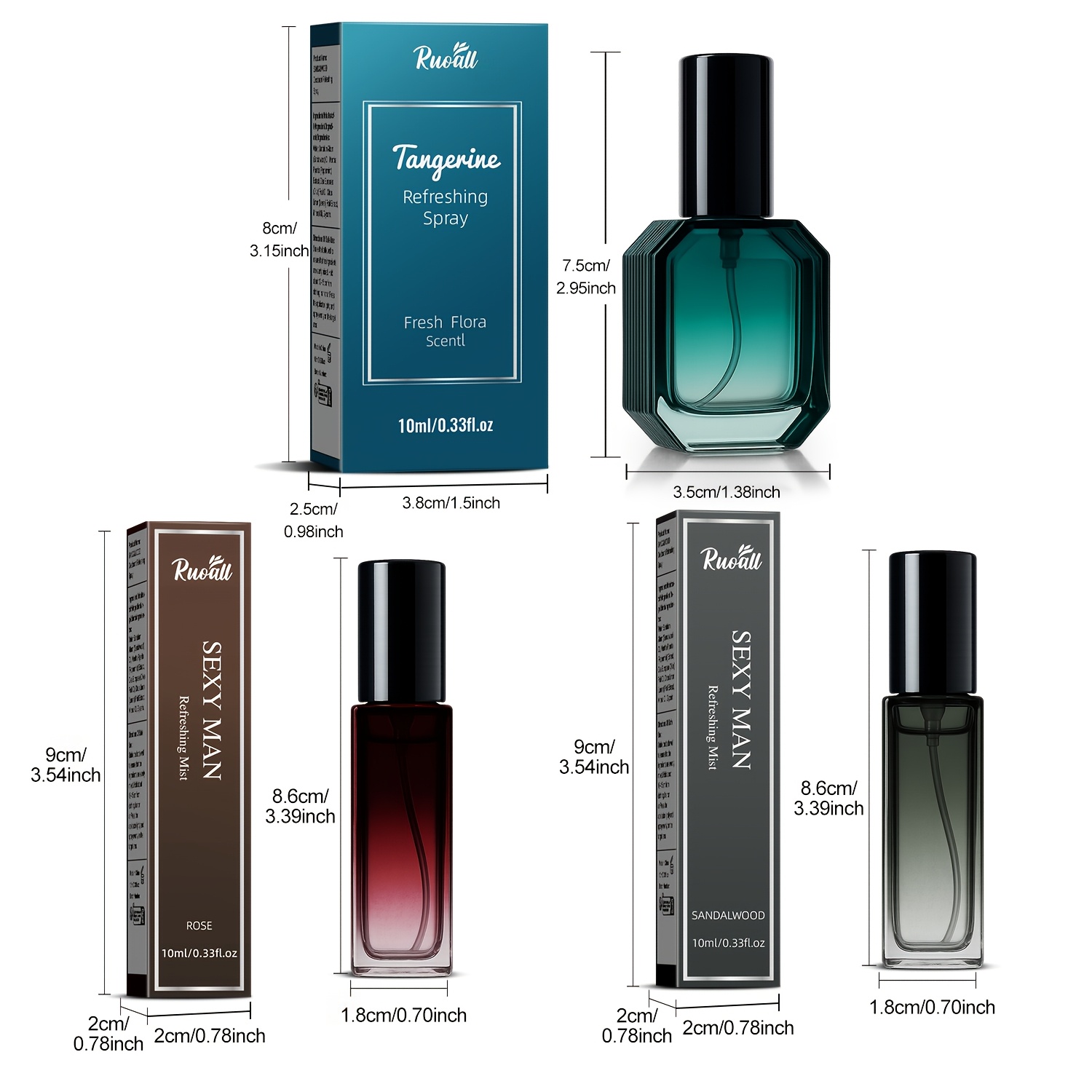 Qoo10] RUOALL メンズ香水セット 10ml