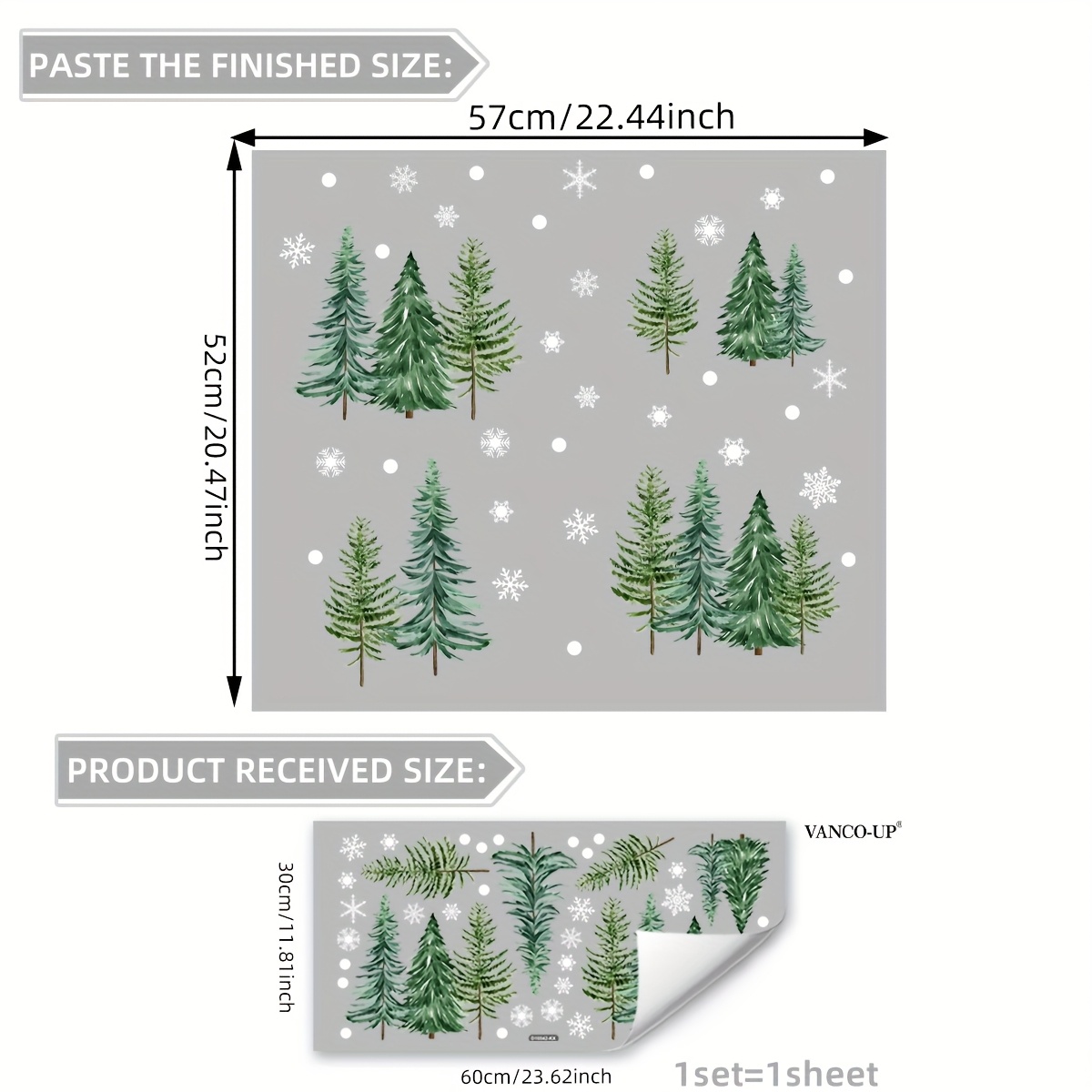 Christmas Tree Snowflake Electrostatic Adhesive Glass Window Decoration D16542-kx