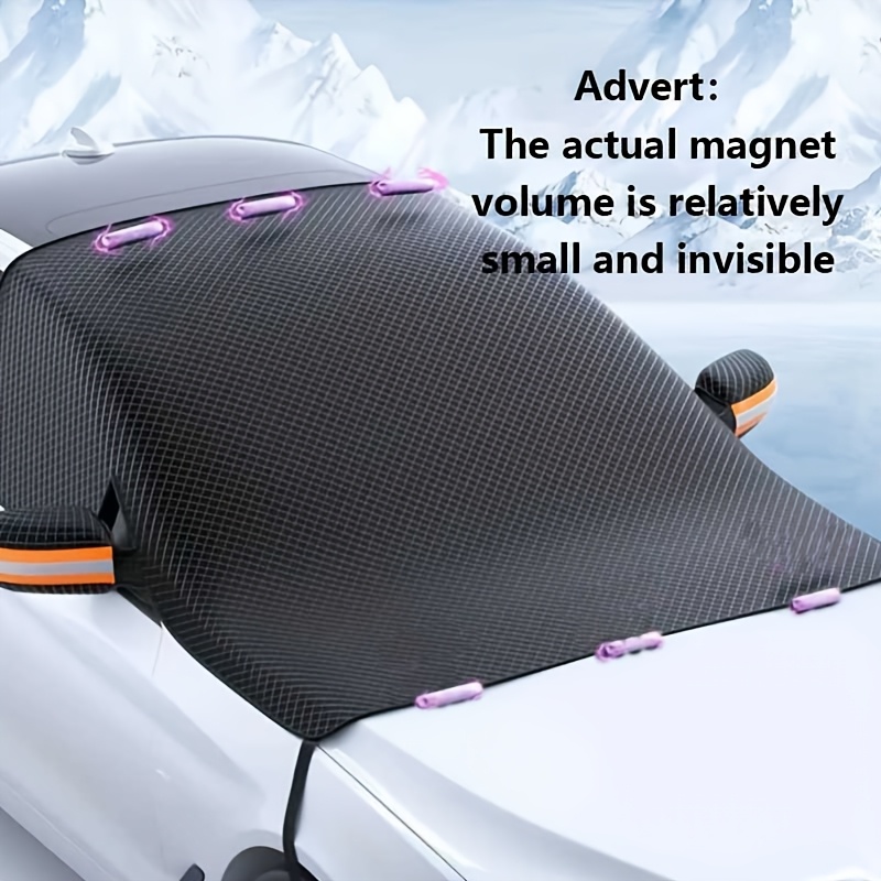 

1pc Protection Magnétique pour Pare-brise de Voiture, Couverture de Neige en Polyester, Ajustement Universel, Protecteur Anti-Gel pour Fenêtre , à la Poussière et aux Débris, Design Invisible