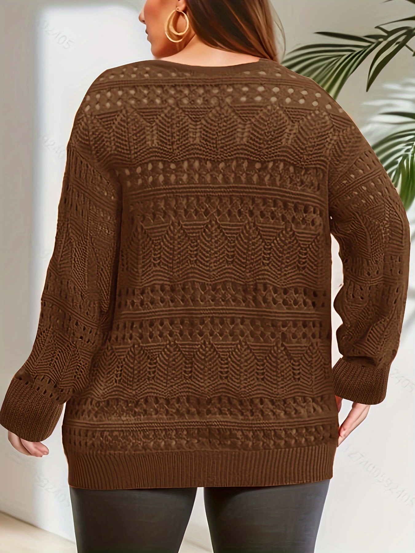 Hole In One Sheer Pointelle Knit Sweater