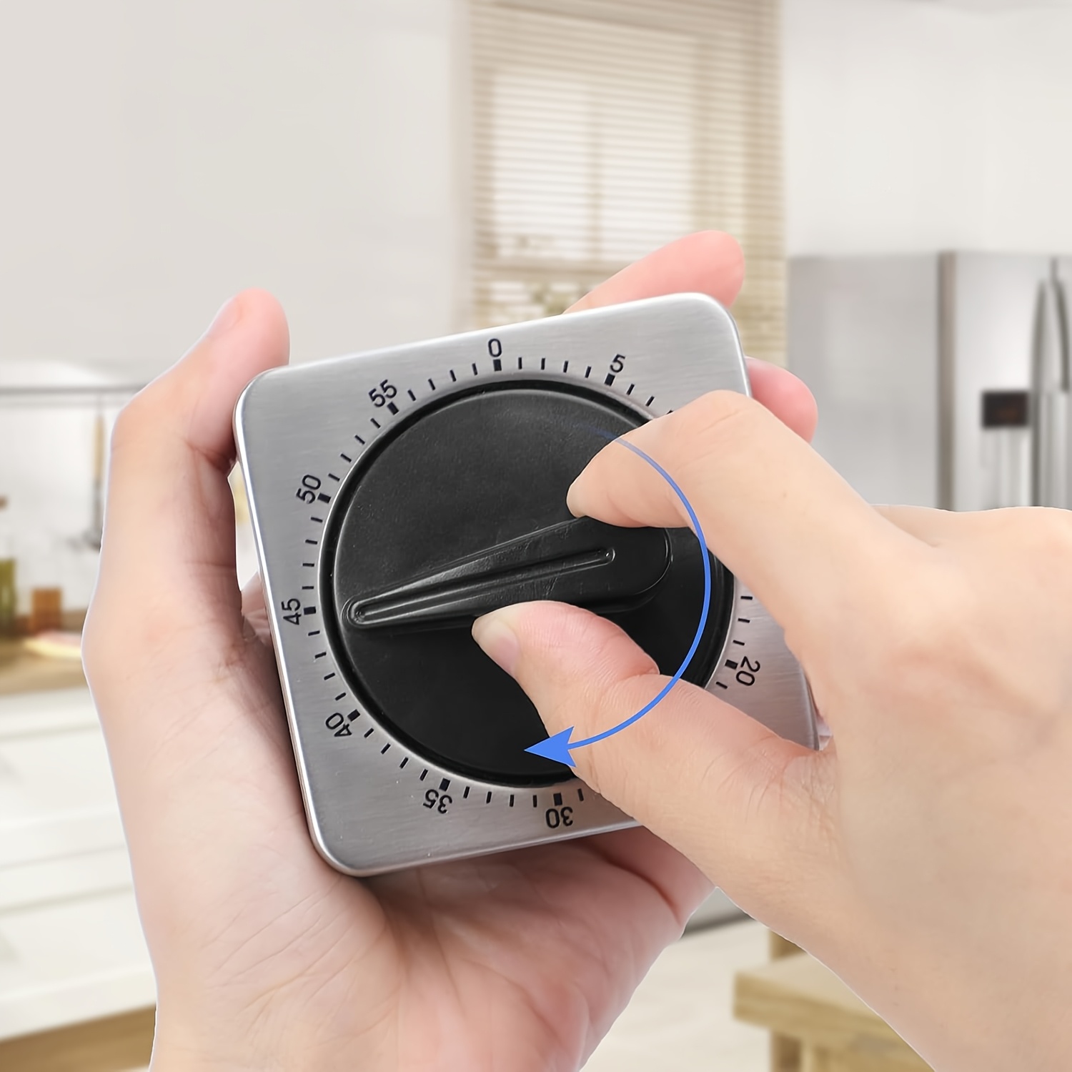 TEMU Kitchen Timers For Cooking, Chef Cooking Timer Clock With Loud Alarm, 100% Mechanical Desk Timer - No Batteries Required - Magnetic Backing,