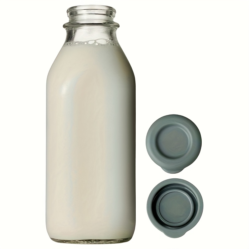 

Silicone Bottle Caps - 48mm Reusable & Easy-clean For & Glass Milk Bottles