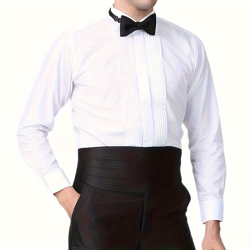 

1pc Men's Minimalist Polyester Waistband With Alloy - Adjustable Length, Suitable For Suit And Tailcoat, Evening Performance Accessory