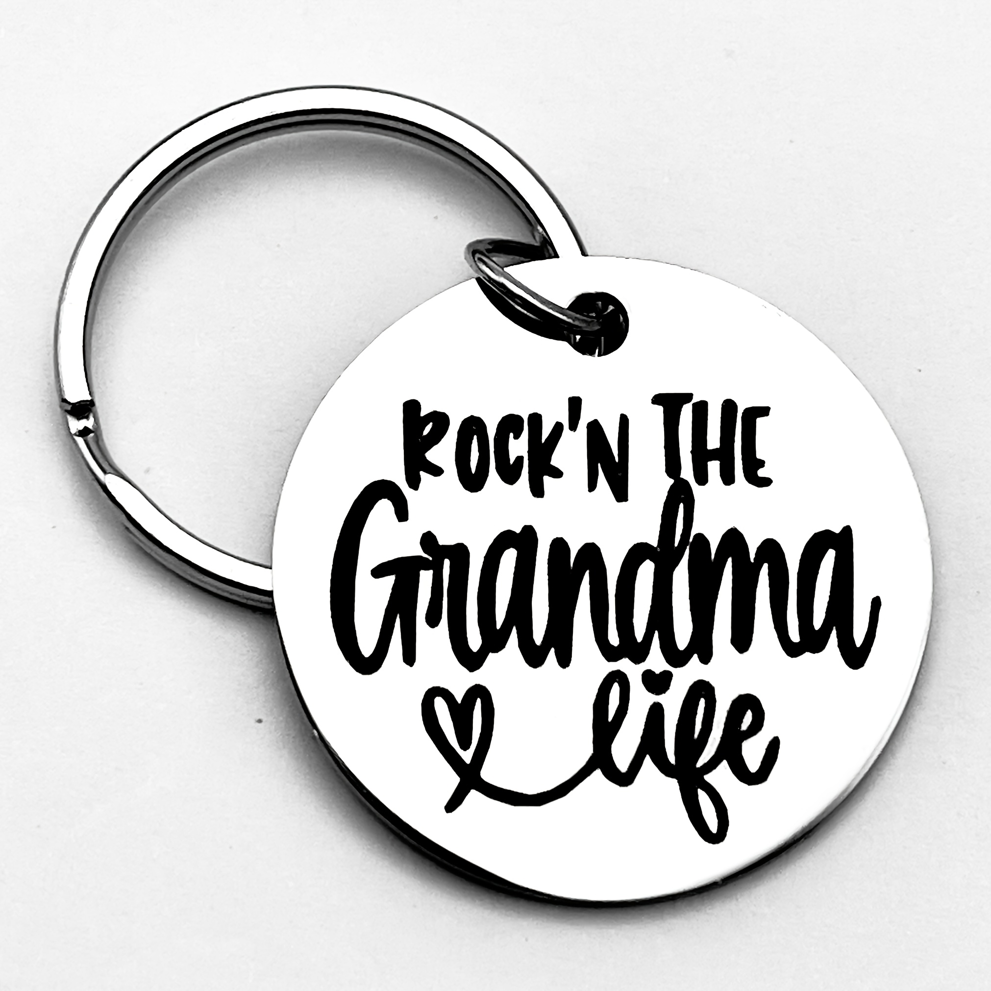 TEMU Rocking Grandma Life Engraved Stainless Steel Keychain, A Fun, Creative, Unique And Gift, Present For Grandma, For Birthdays, New Year, And