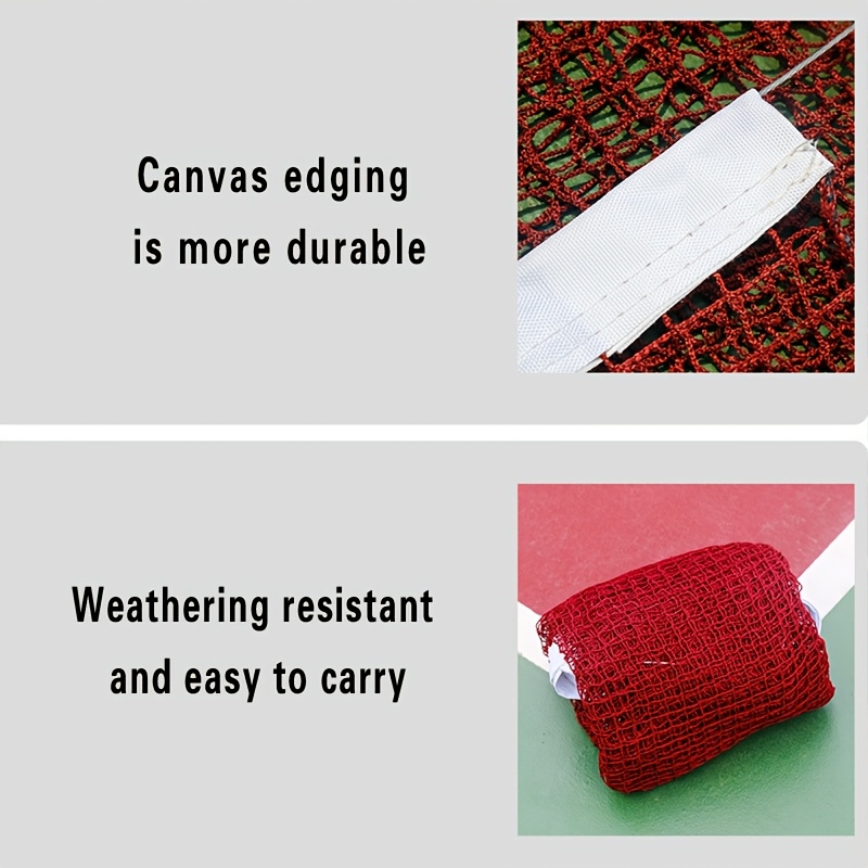 1pc 240 16in 29 92in multifunctional foldable badminton net durable polyester fiber professional specifications suitable for tennis volleyball courtyard training entertainment and competitions red and dark green Product details 5