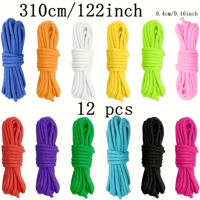 TEMU Cordons en nylon multifonctionnels 12 couleurs, cordons de pour bracelets faits main, équipement de camping, lacets de chaussures, cordes de