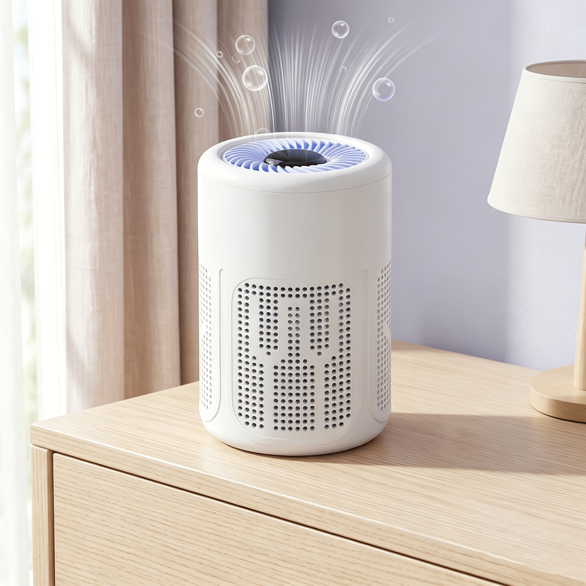 TEMU Air Purifiers For The Bedroom, Hepa Air Filter, Quiet Air Cleaner, Portable Small For Allergies, Smoke, Dust, Pollen, And Pet Dander Suit For