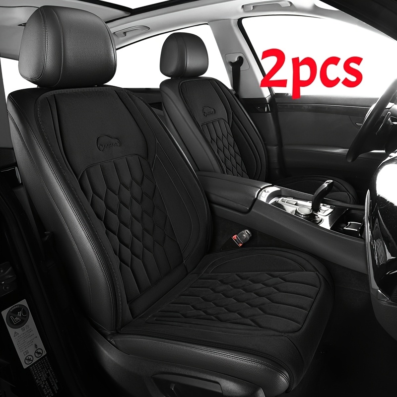 TEMU 2pcs Front Driver And Passenger Universal Car Seat Cushions, Warm And Comfortable, Protecting Seats Good Item, Suitable For Most Models