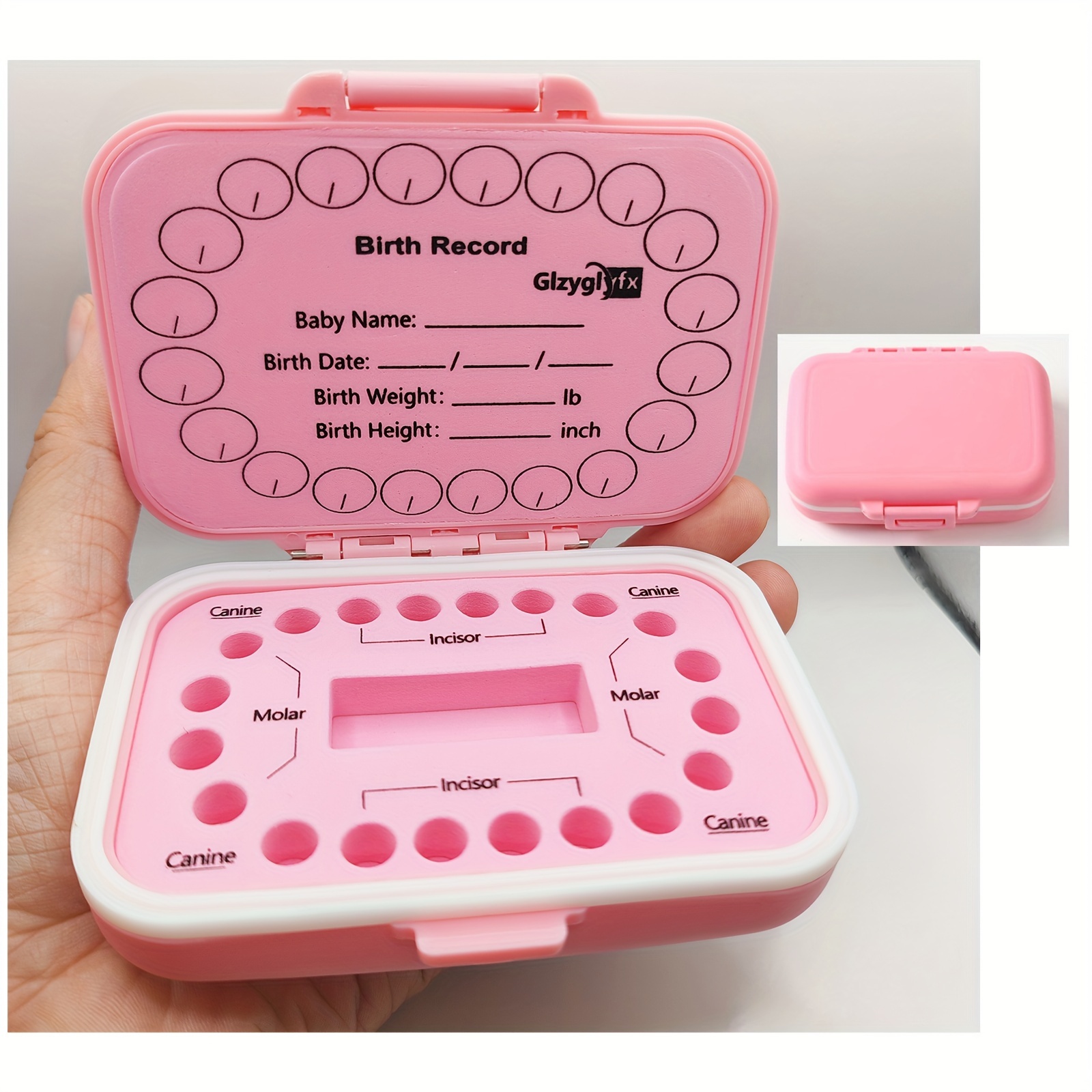 1pc Glzyglyfx Tooth Keepsake Box, Tooth Storage Box, Tooth Preservation Box, Storage Case, Tooth Collection, Teeth As A Keepsake, Tooth Themed Gift