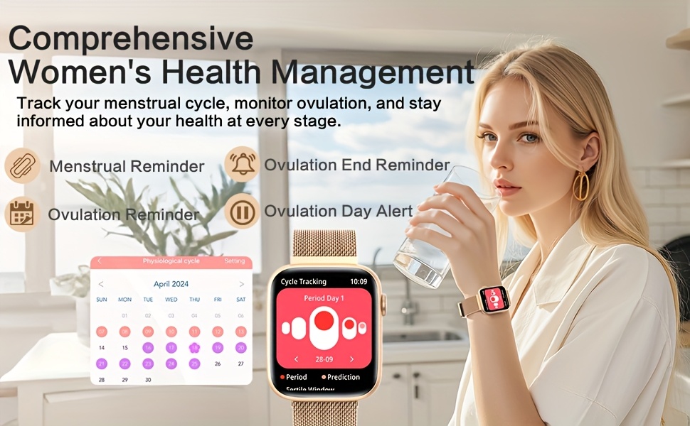 Unisex Smartwatch, 1.9-Inch AMOLED HD Touch Screen, DA GPT AI Fitness Tracker Watch, Supports Wireless Calls/Message Reminders, AI Dials, Smart Voice, Remote Camera, Sitting Reminder, Water Drinking Reminder, Music Control, Alarm Clock, Timer, Health Monitoring Tracker That Can Set Date And Time on The Watch, Suitable for Men And Women, Is The Best Gift for Family/Friends/Relatives, Birthday Gift, Holiday Gift, Christmas Gift