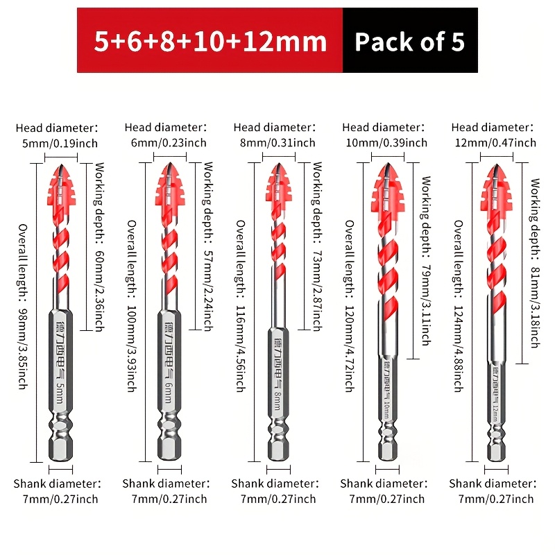 Four-blade Serrated Drill Overlord Drills Ceramic Tile, Is Used For Drilling Concrete Ceramic Tile