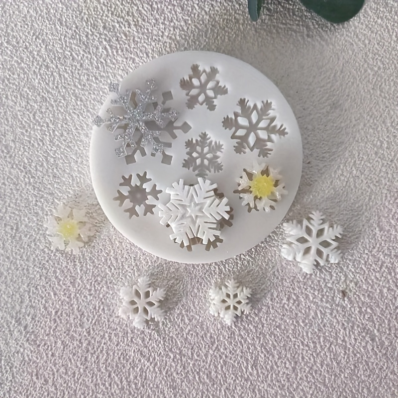 1pc Christmas Snowflake Resin Clay Silicone Mold