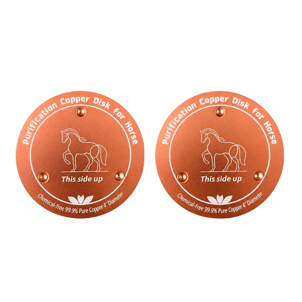 Image of 1/2pcs Purification Tray, 99.9% Pure Copper, Three- Design. Suitable For Pets Including Horses, Dogs, Cats, Cattle, Chickens, Birds, Etc. Reusable, Physical Water Purification, Easy-to- Water Purifier