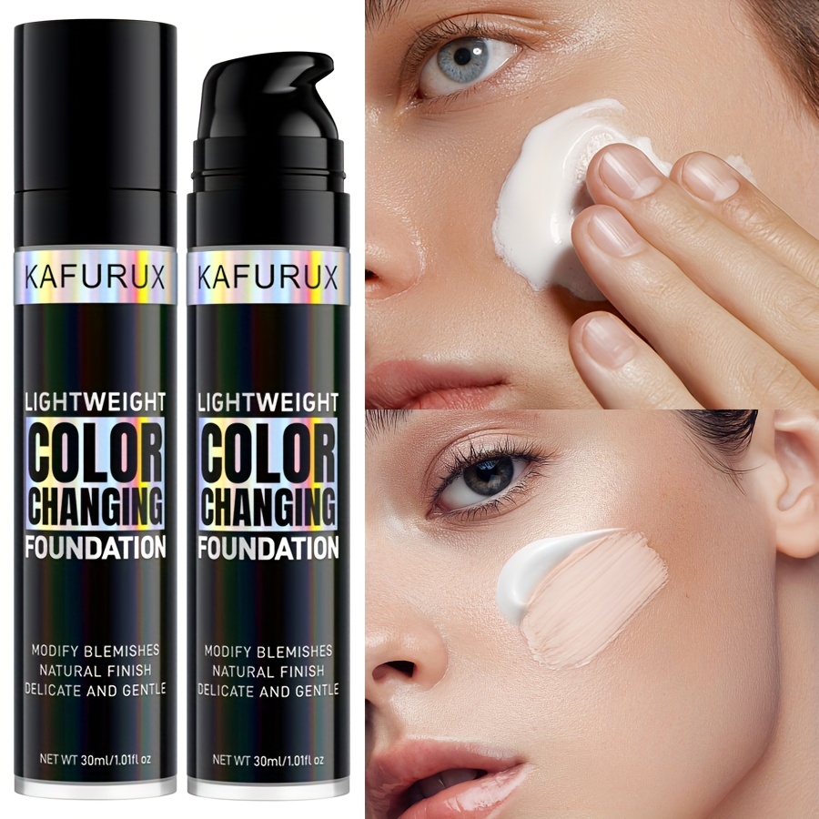 Image of 1pc Foundation For Women, Color-changing Foundation, Nature, To Skin Tone, Non-sticky, Long-lasting Makeup Foundation, Adjusts Uneven Skin Tone, , , Portable Travel Makeup, Facial Makeup